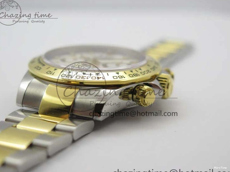 MiroTime 0420 Daytona 116503 SS YG Noob 1:1 Best Edition 904L SS Case and Bracelet White Dial SA4130 V WellDesigned 3176